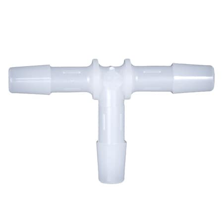 Cole Parmer Hose Barb Fitting, Tee Union, HDPE, Cleanroom, 1/4in ID; 10PK T0-4HDPE-QC